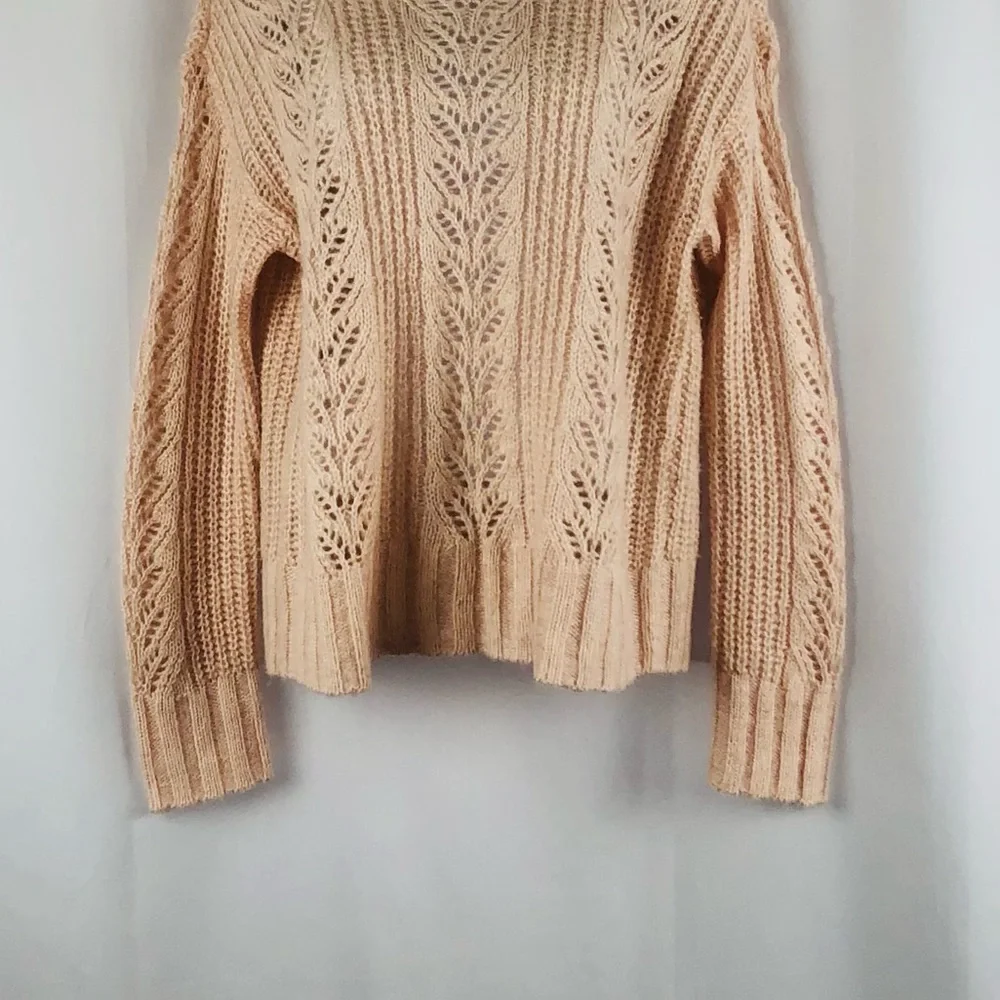LC Lauren Conrad loose weave funnel neck pullover sweater S - Picture 10 of 14
